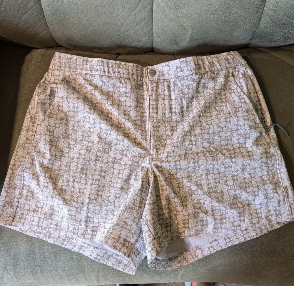 Men's Gray Patterned Shorts